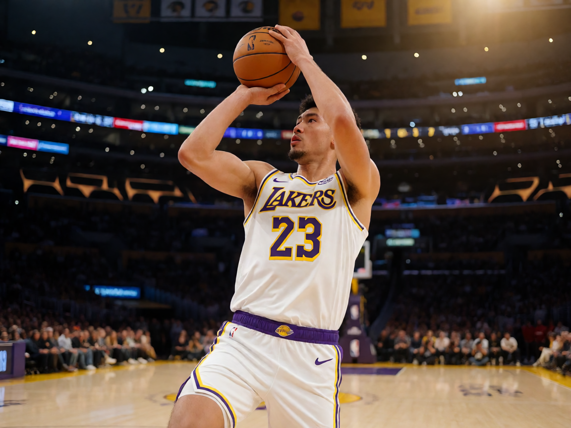 NBA比赛中球员投篮瞬间